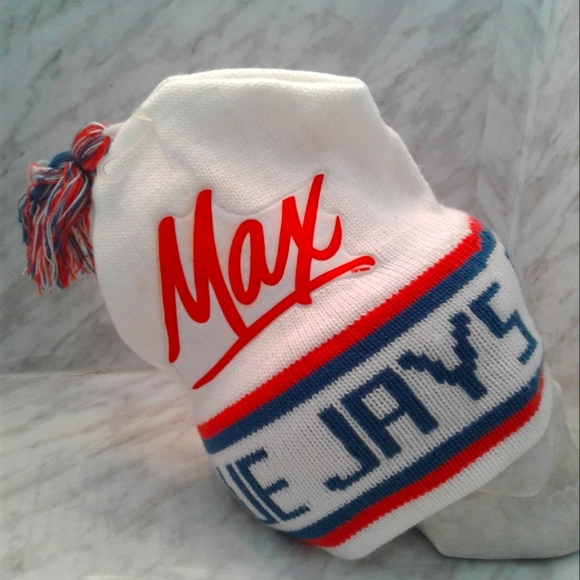 Vintage Max Toronto Blue Jays MLB Pom Knit Hat Cap OSFM UNISEX brand new Rare - Picture 1 of 4